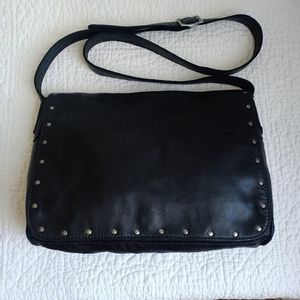 J. Jill Soft Glove, Studded Leather crossbody - Black